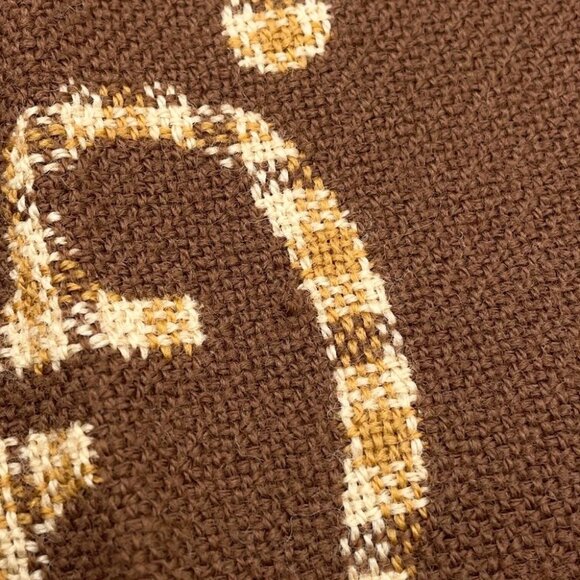 GUCCI Check GG Wool Jacquard Scarf Size 180 Wool 100% Brown/Beige 660025 - Picture 6 of 10